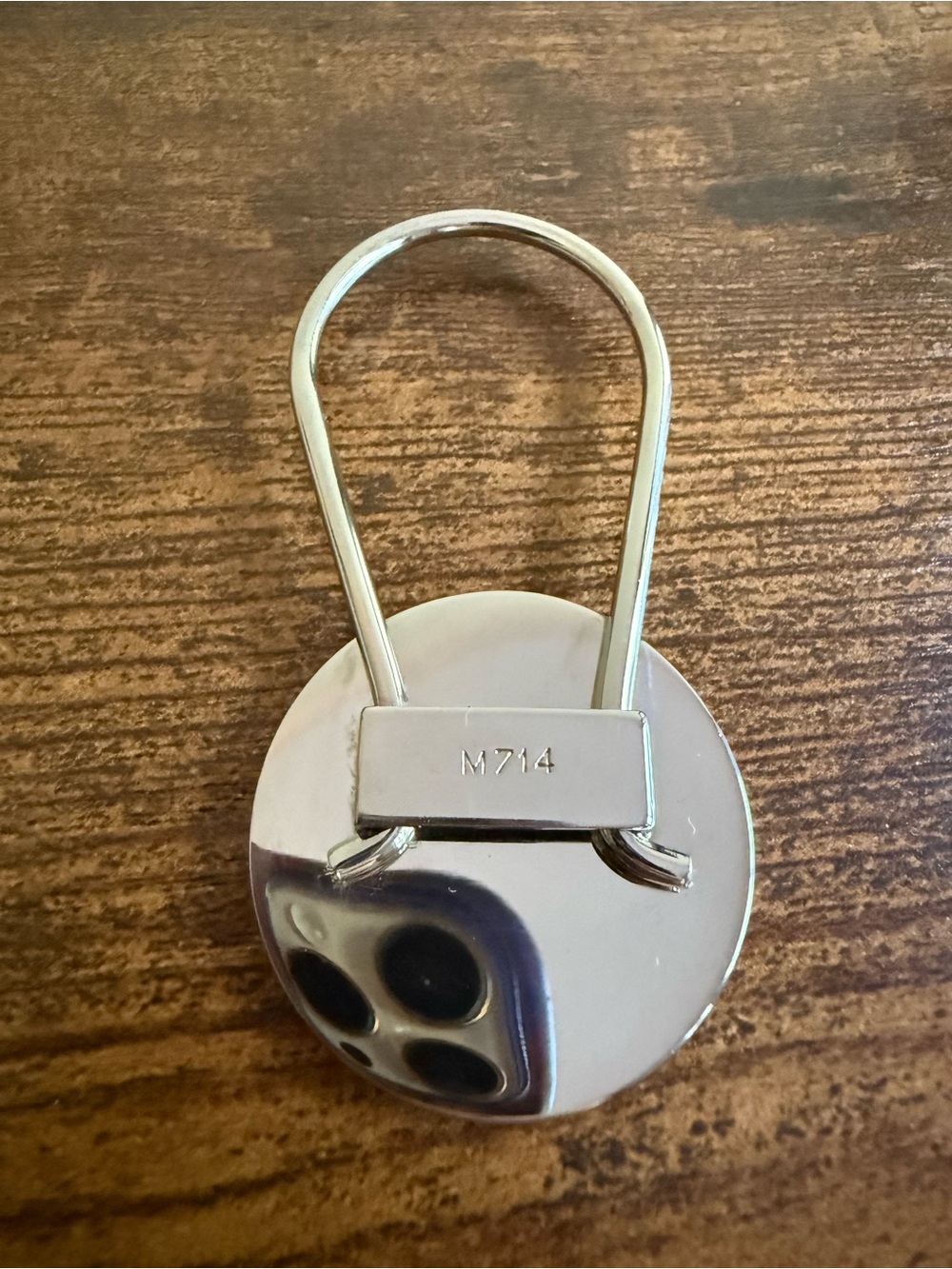 Prada Black and Silver Round Key Fob - Picture 5 of 5